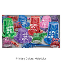 Super Hi-Hat New Year's Eve Party Kit for 50 People