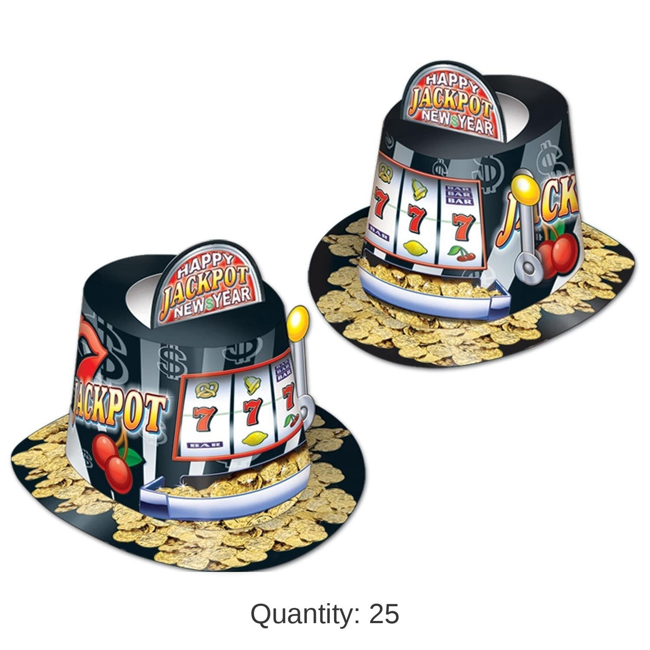 25 Pack Bulk New Year's Eve Jackpot Hi-Hat