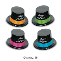 25 Pack Bulk New Year's Eve Neon Legacy Toppers