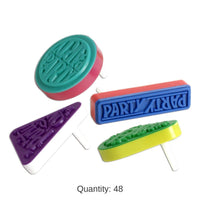 48 Pack Bulk New Year's Eve Packaged Racket Raise 'N Noisemakers