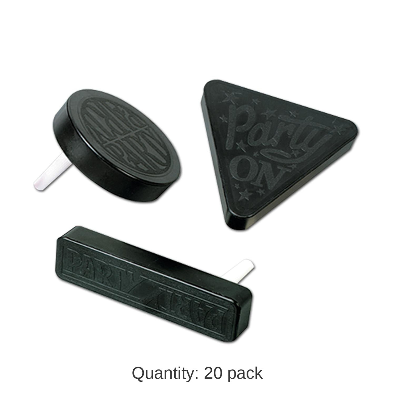 20 Pack Bulk New Year's Eve Racket Raise 'N Noisemakers black