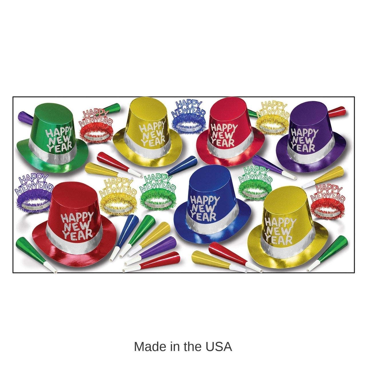 Bulk 42nd Street New Year's Eve Party Kit for 50 People