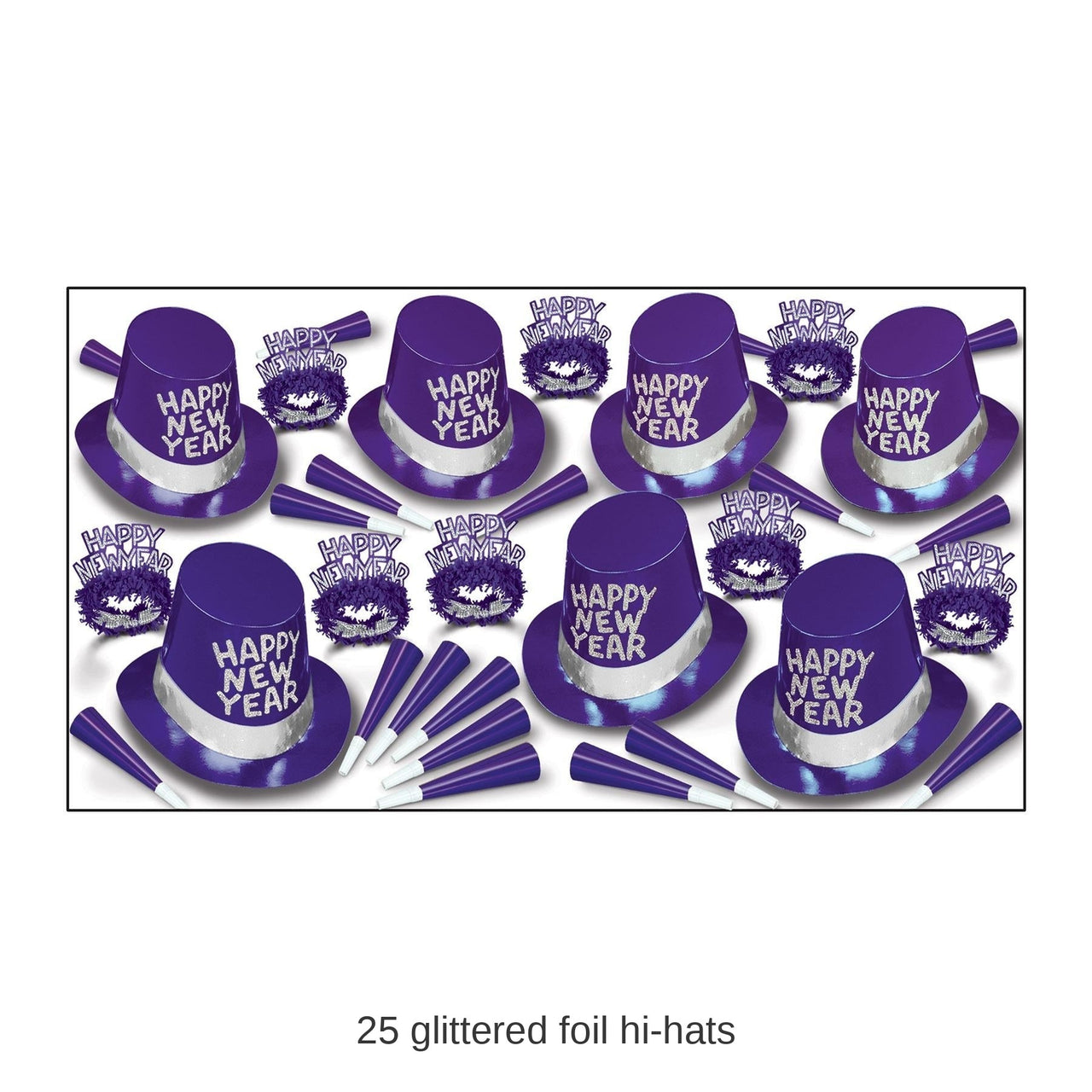 Purple Passion New Year's Eve Party Kit for 50 People