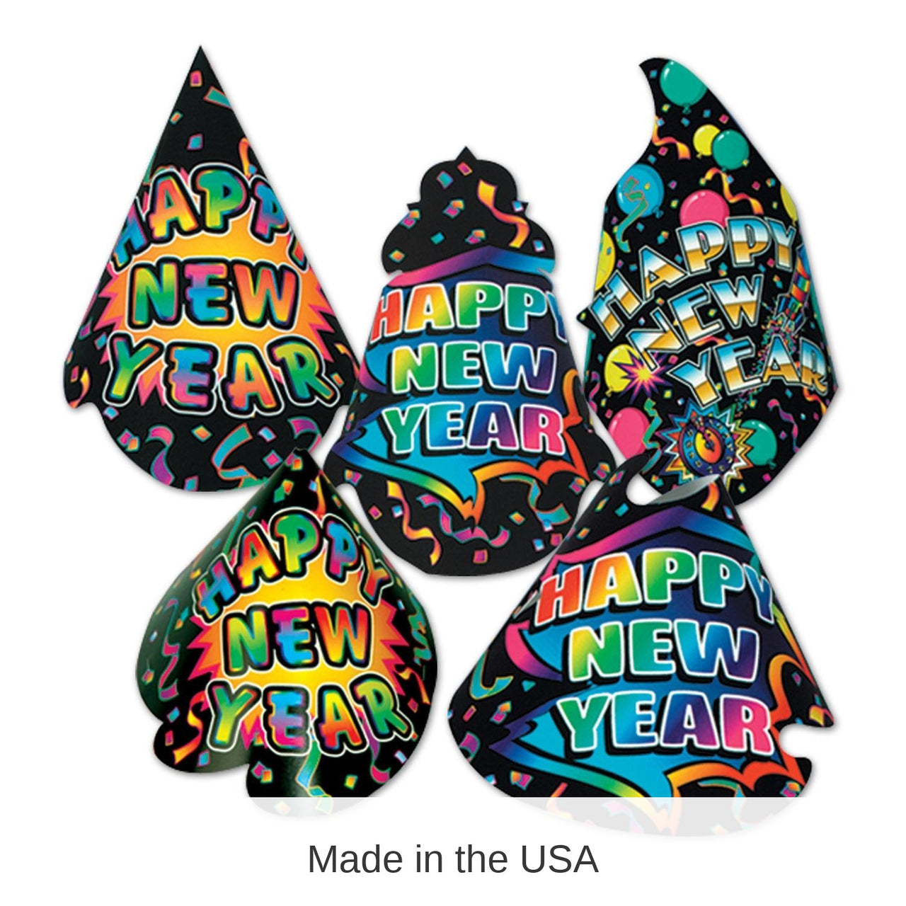 50 Pack Bulk New Yorker New Year's Eve Party Hats