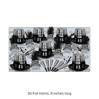 Silver Entertainer New Year's Eve Party Kit for 50 People