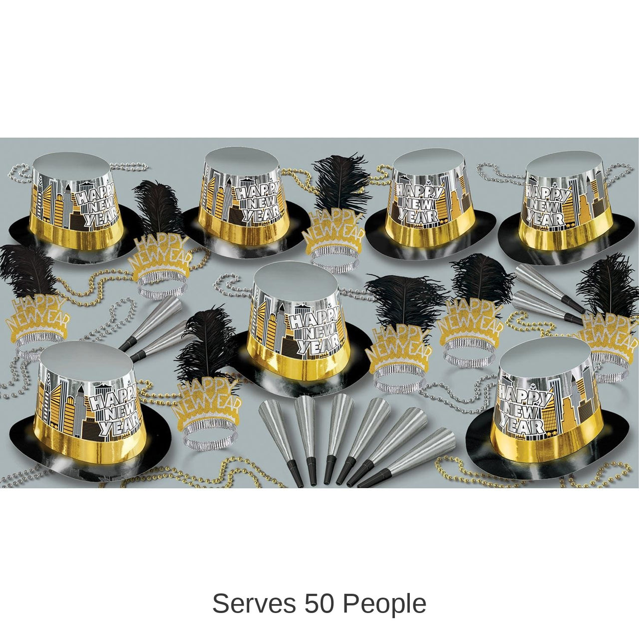 Toast Of The Town New Year's Eve Party Kit for 50 People