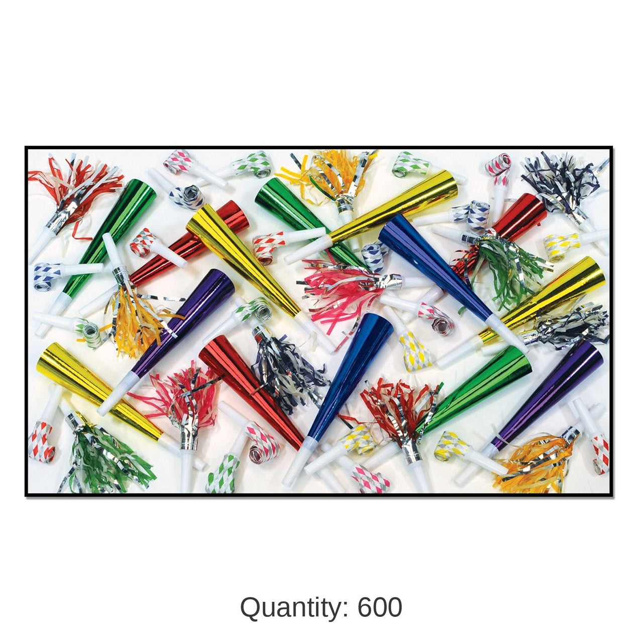 600 Pack Bulk New Year's Eve Packaged Rumpus Noisemaker Assortment