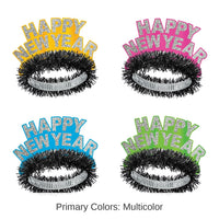 50 Pack Bulk New Year's Eve Neon Tiara