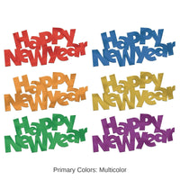 12 Pack Bulk Multi-Color Jumbo Happy New Year Confetti