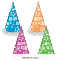25 Pack Bulk Happy New Year Party Hats