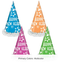 25 Pack Bulk Happy New Year Party Hats