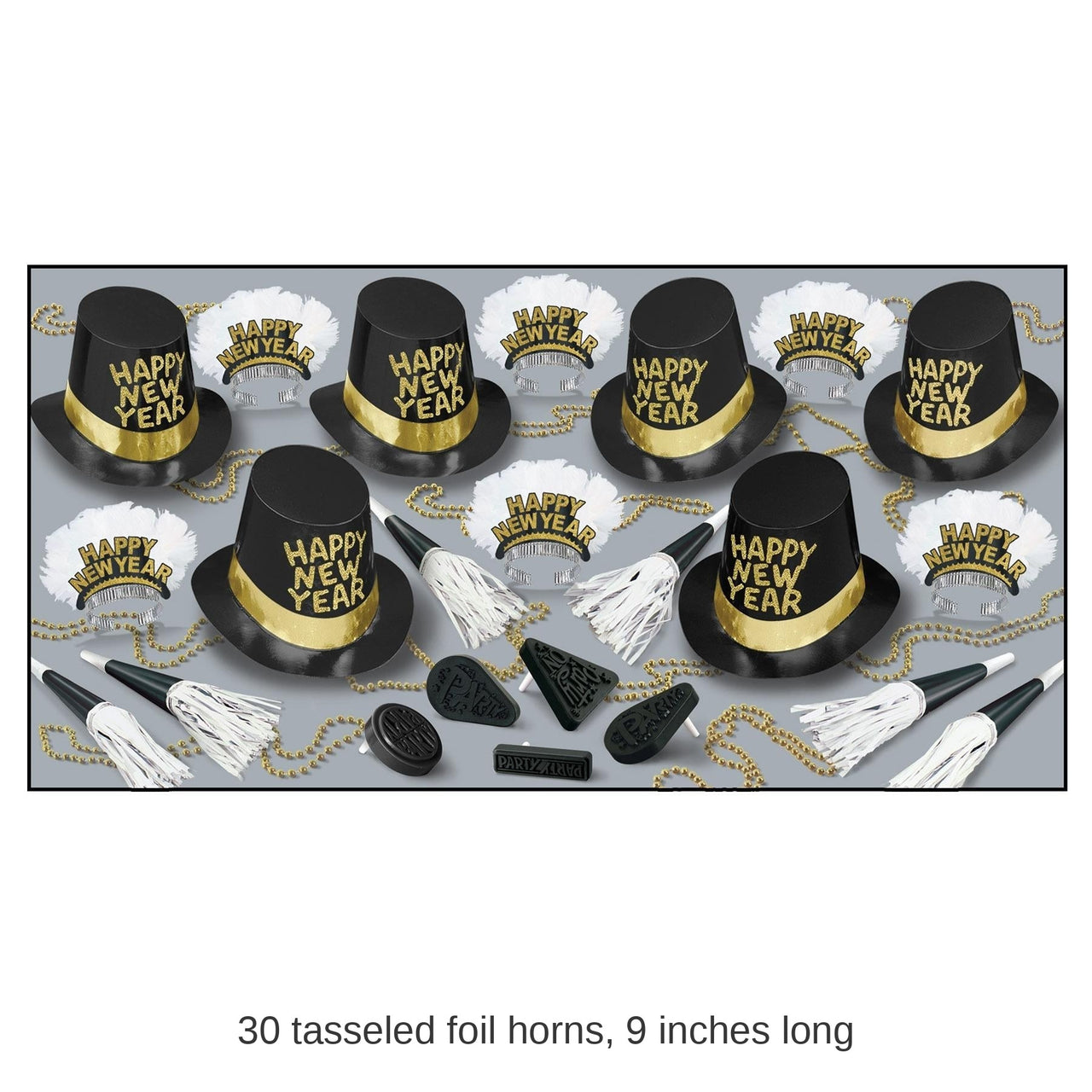 Midnite Hour New Year's Eve Party Kit for 50 People