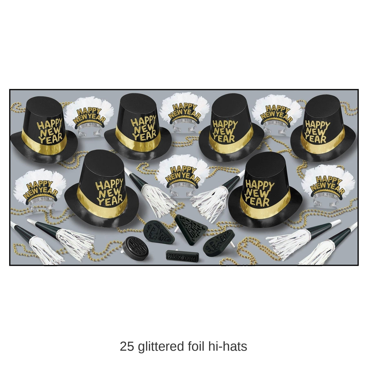 Midnite Hour New Year's Eve Party Kit for 50 People