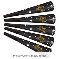 100 Pack Bulk New Year's Eve Shimmer Horns