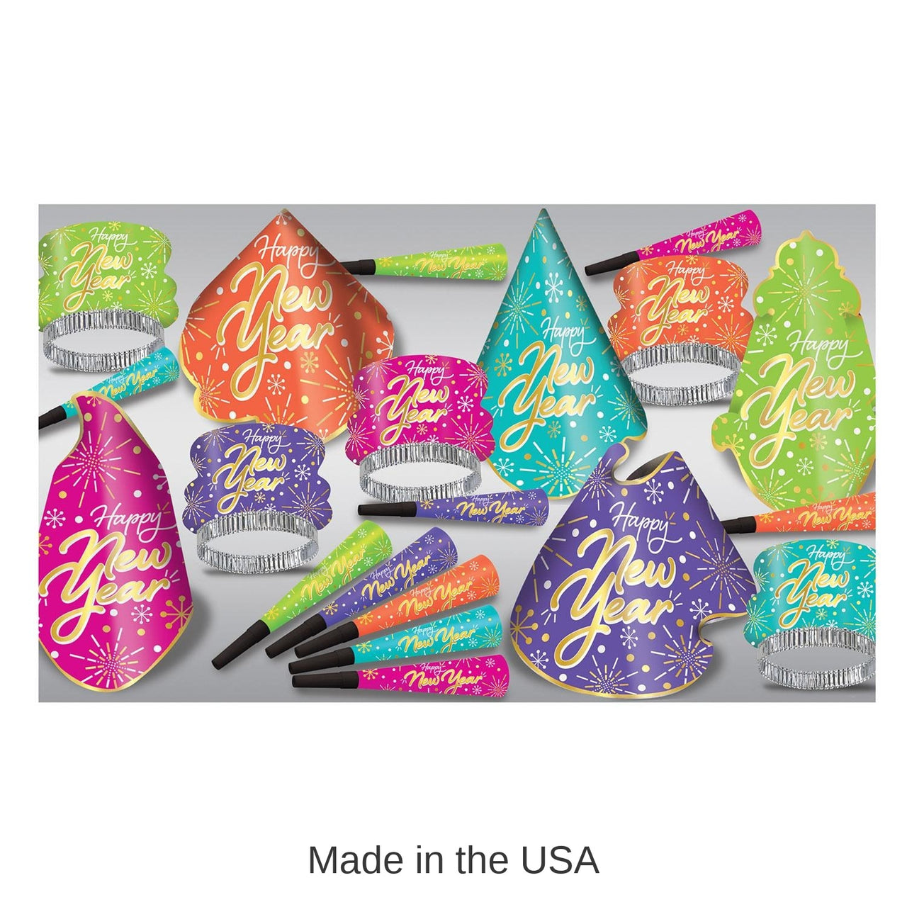 New Year's Eve Neon Burst Party Kit for 10