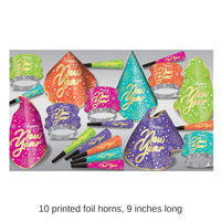 New Year's Eve Neon Burst Party Kit for 10