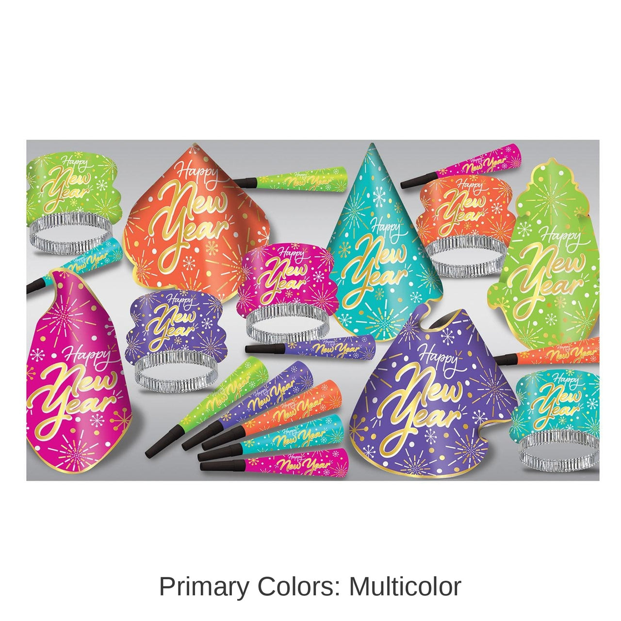 New Year's Eve Neon Burst Party Kit for 10