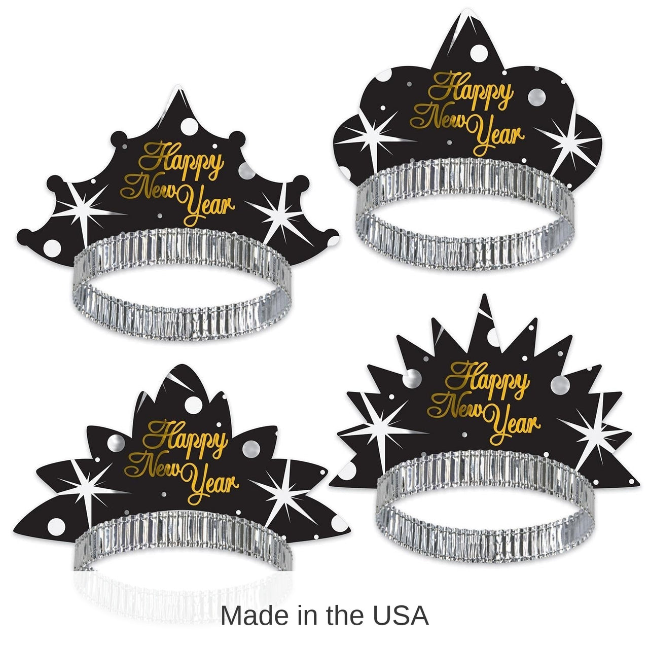 50 Pack Bulk New Year's Eve Shimmer Tiara