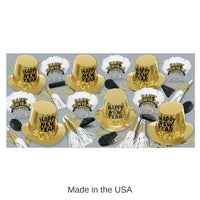 Gold Rush New Year's Eve Party Kit for 50 People