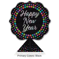 12 Pack Bulk 3-D Happy New Year Centerpiece