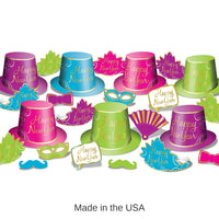 Simply Paper New Year Party Kit for 50- Multicolor
