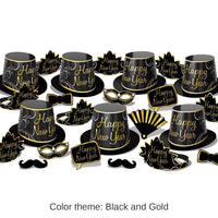 Simply Paper New Year Party Kit for 50- Black