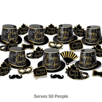 Simply Paper New Year Party Kit for 50- Black