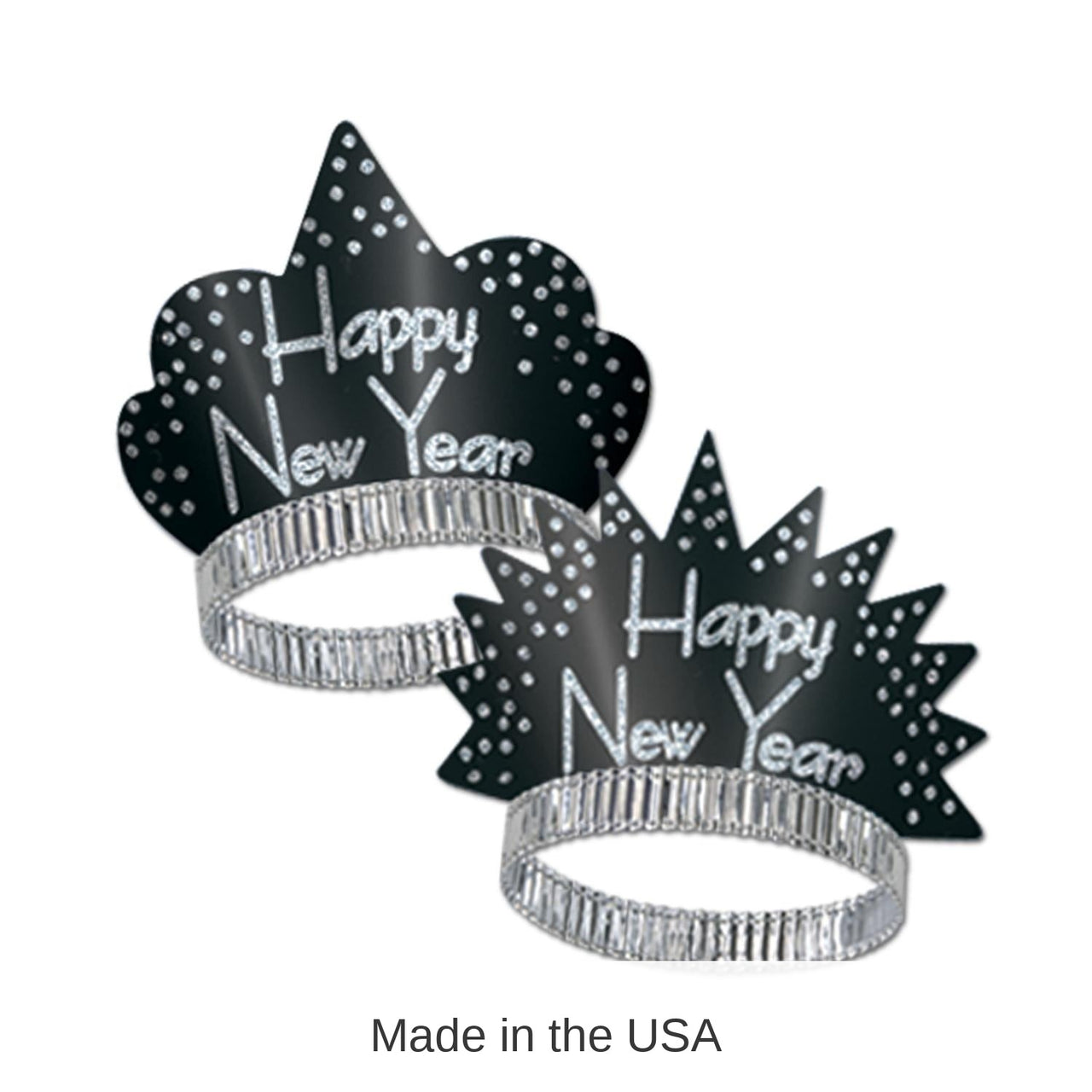 50 Pack Bulk New Year's Eve Sparkling Silver Tiara