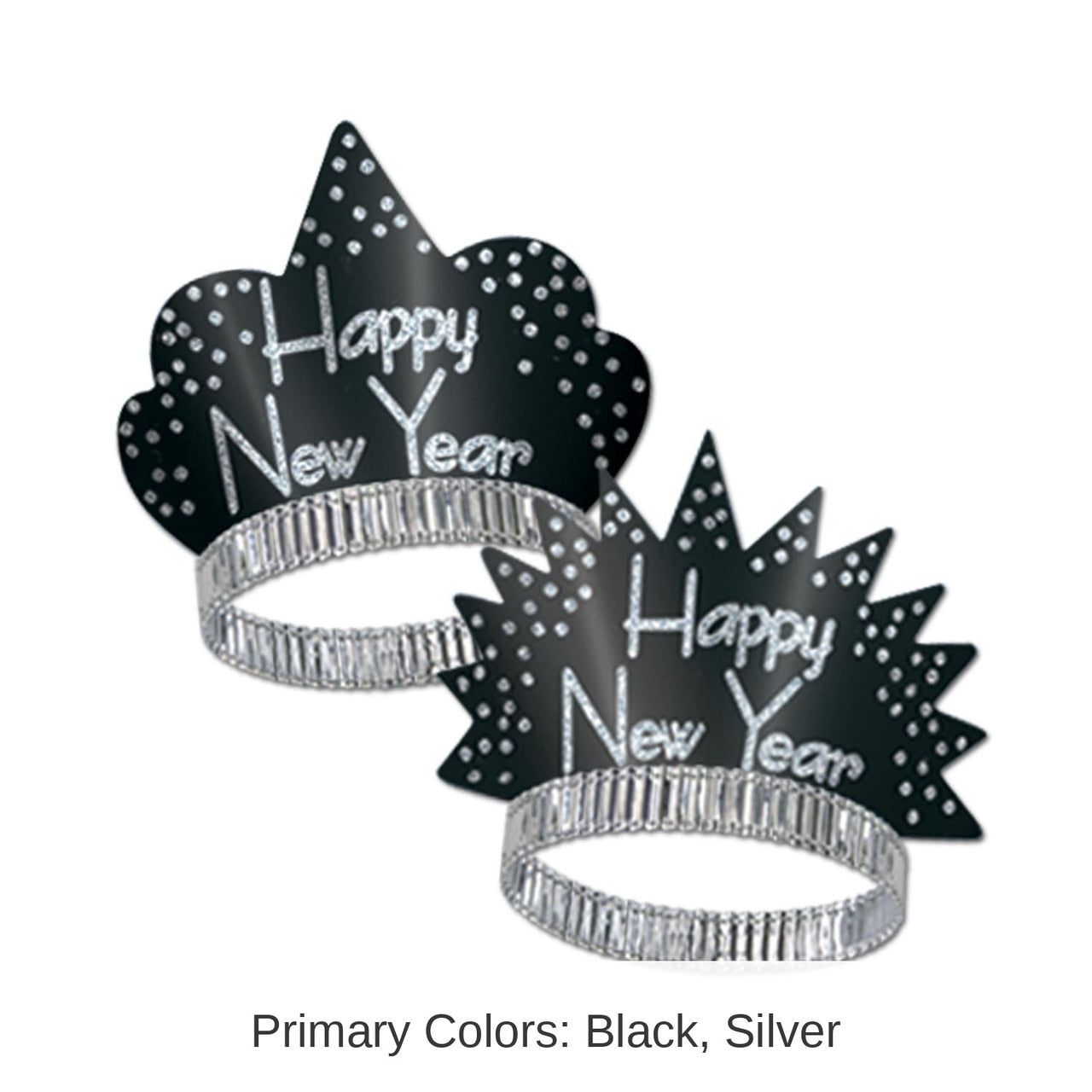 50 Pack Bulk New Year's Eve Sparkling Silver Tiara
