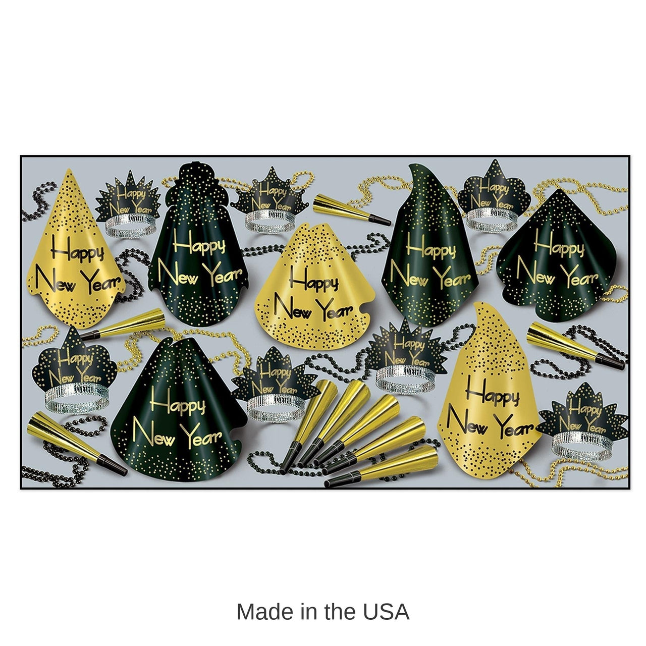 Sparkling Gold New Year's Eve Party Kit for 50 People