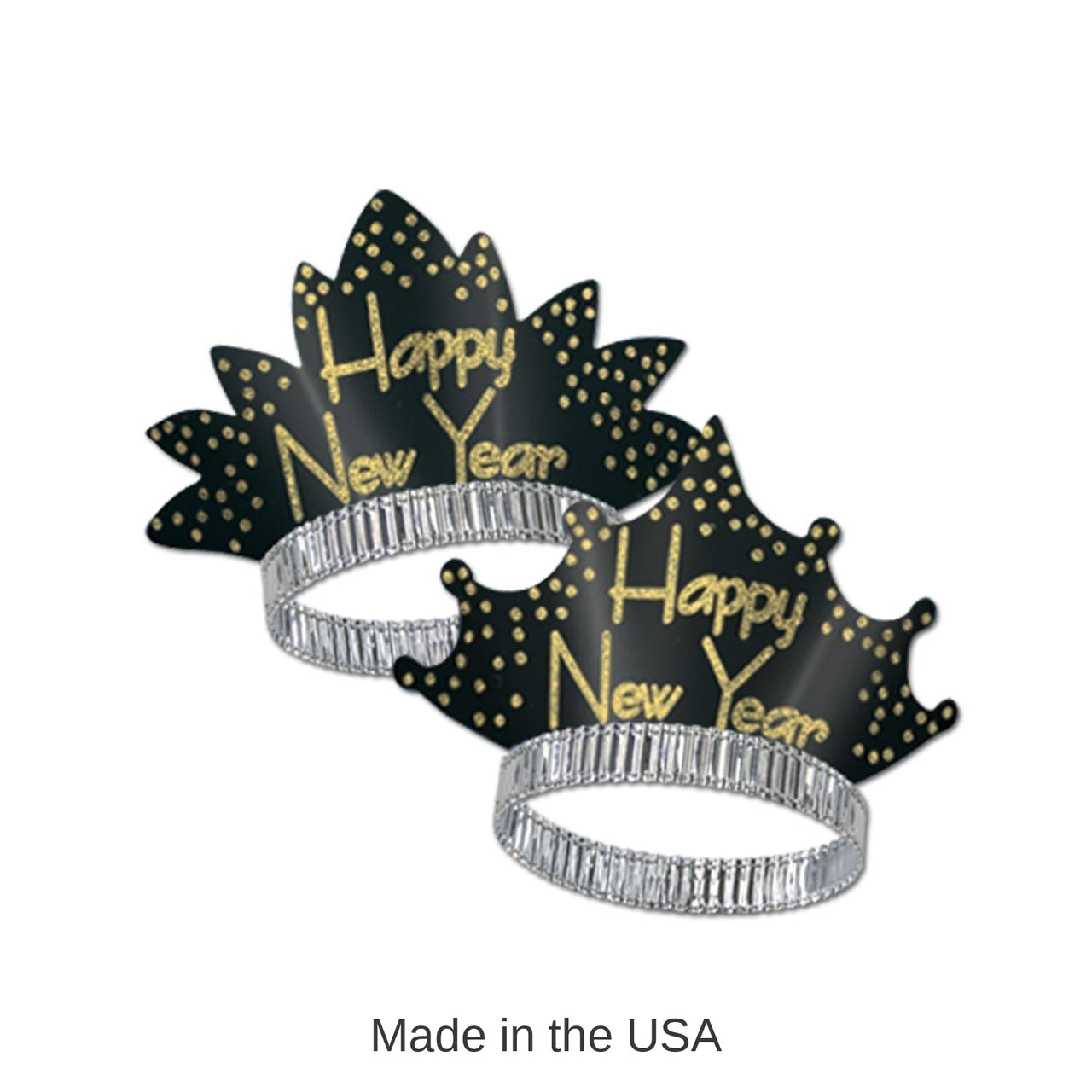 50 Pack Bulk New Year's Eve Sparkling Gold Tiara