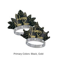 50 Pack Bulk New Year's Eve Sparkling Gold Tiara