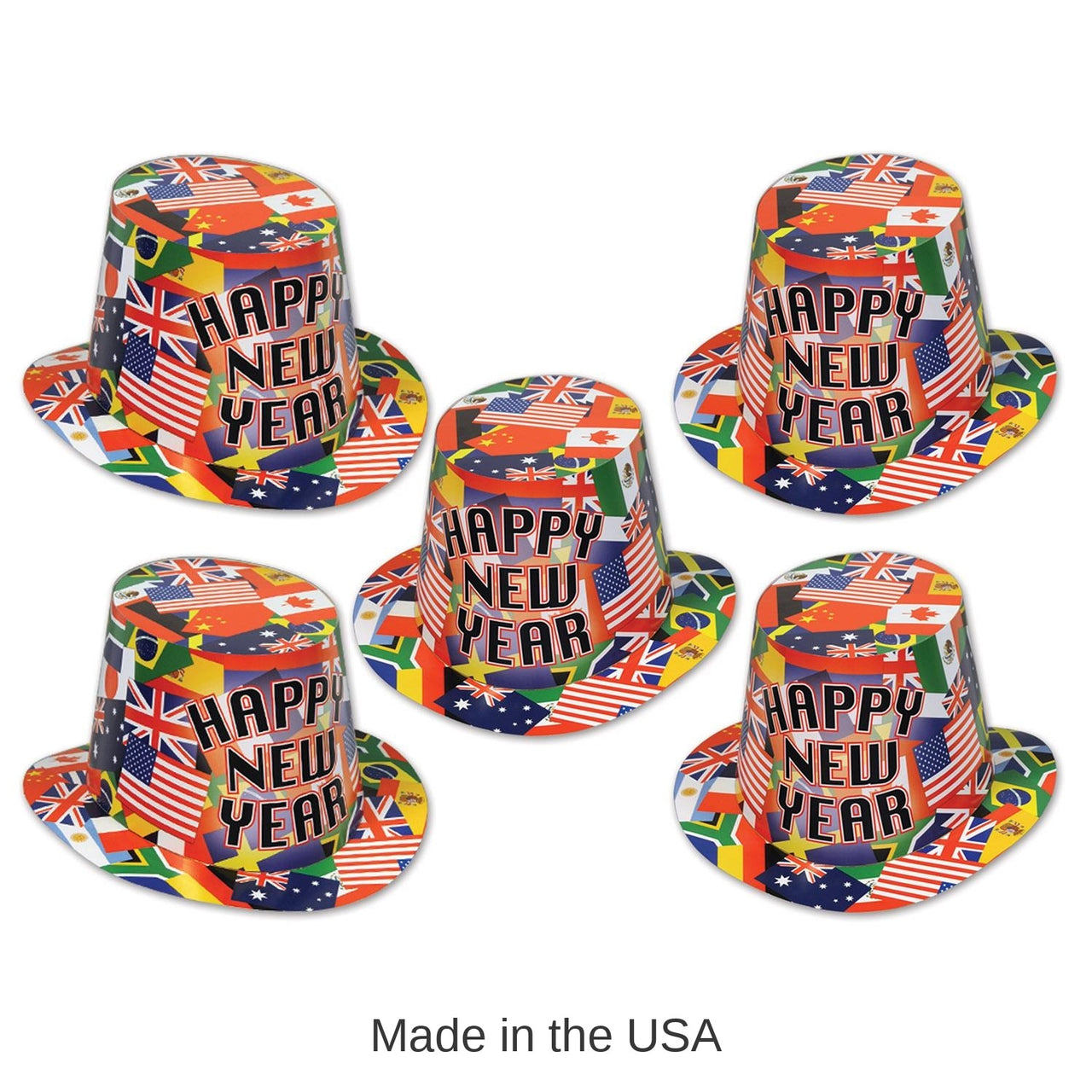25 Pack Bulk International New Years Party Hi-Hat