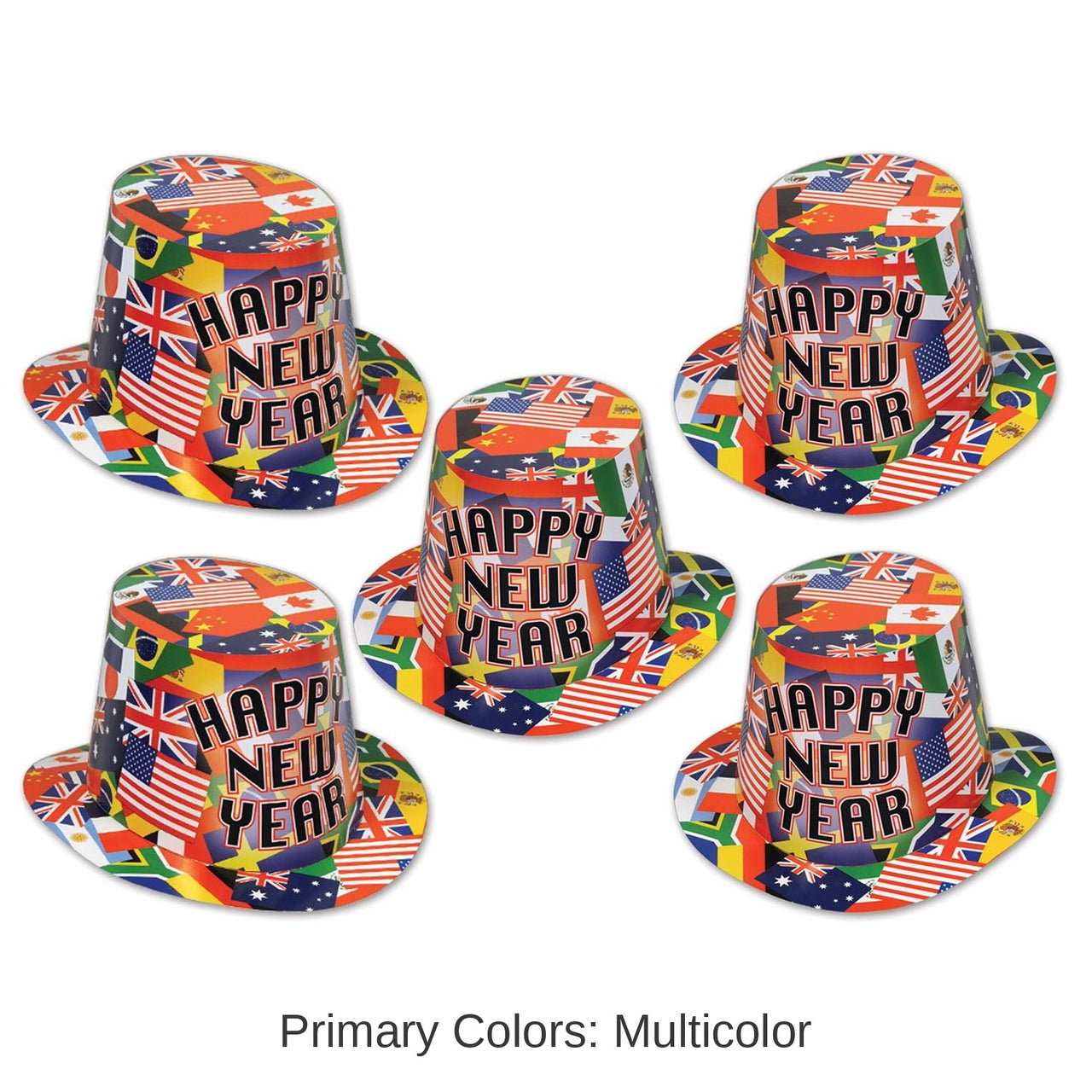 25 Pack Bulk International New Years Party Hi-Hat