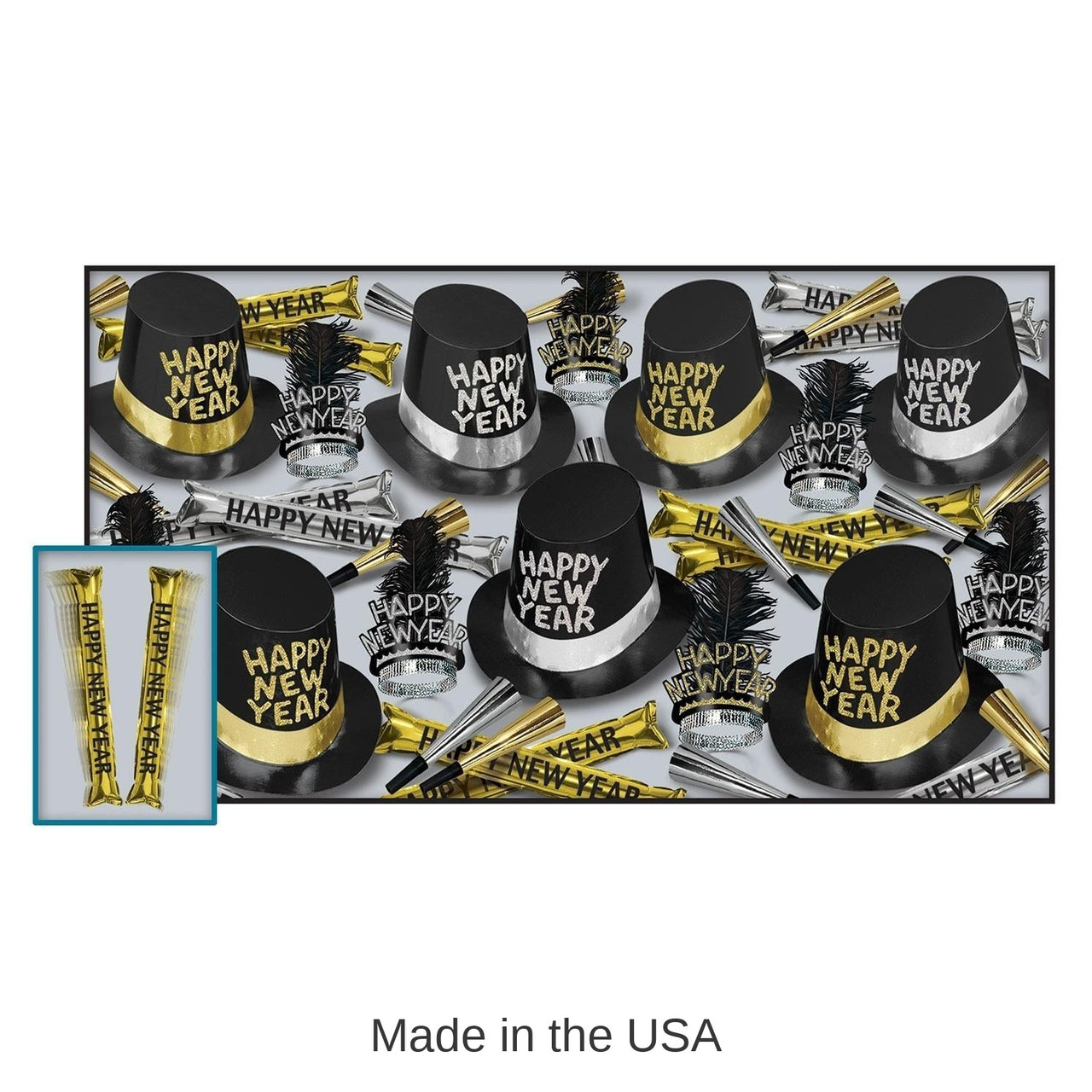 Midnite Thunder New Year's Eve Party Kit for 50 People