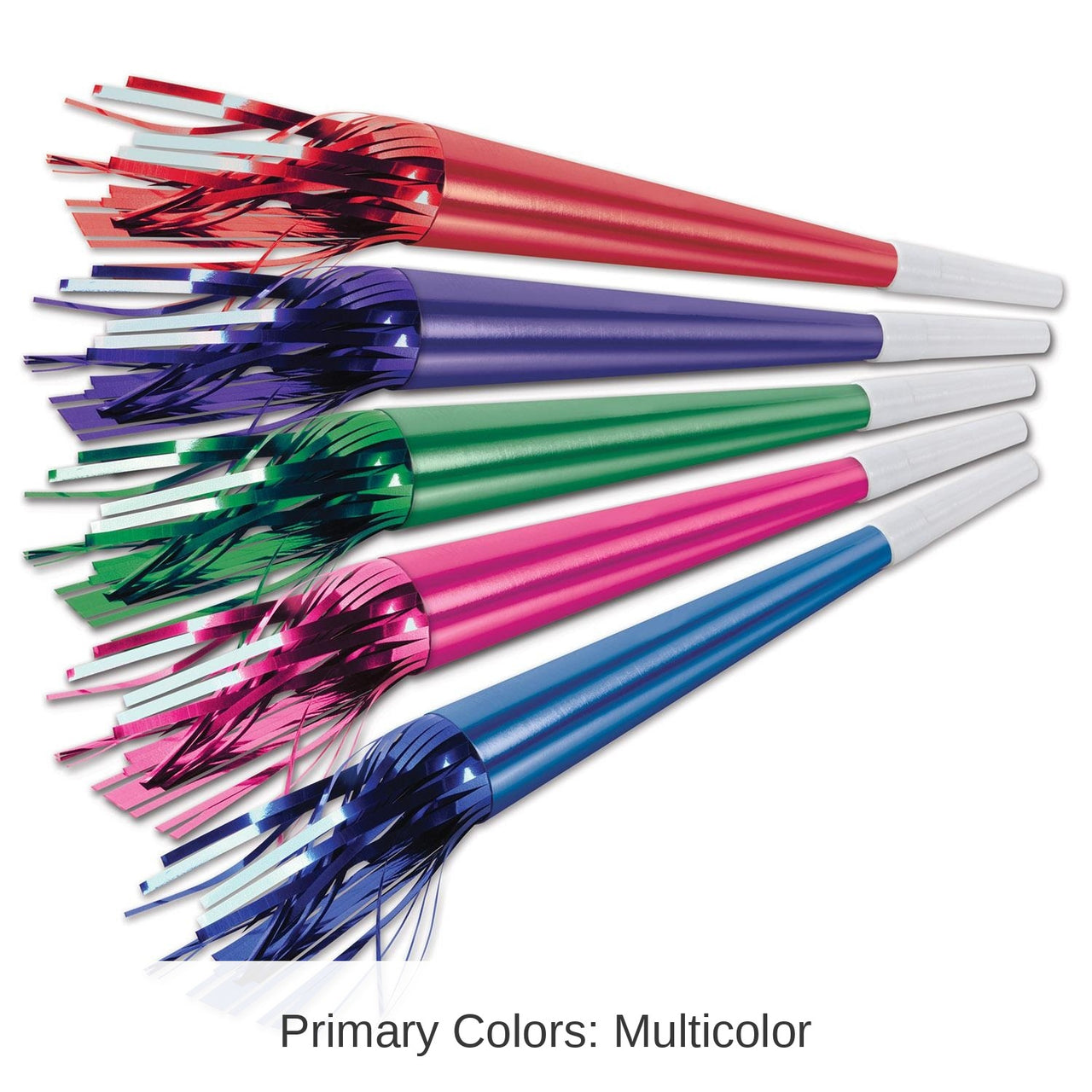 100 Pack Bulk Foil New Years Party Horns with Tassel