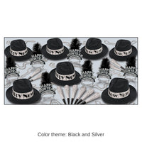 Swingin' Silver New Year's Eve Party Kit for 50 People