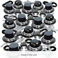 Showtime Silver New Year's Eve Party Kit for 100 People