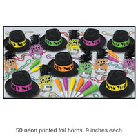 Neon Swing New Year's Eve Party Kit for 50 People