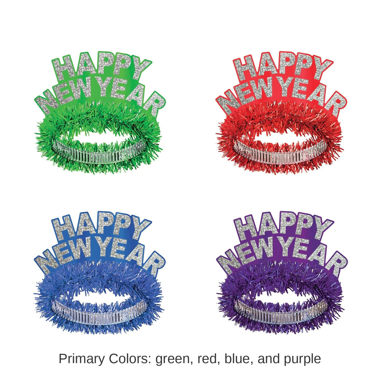 24 Pack Bulk Packaged Happy New Year Regal Tiaras