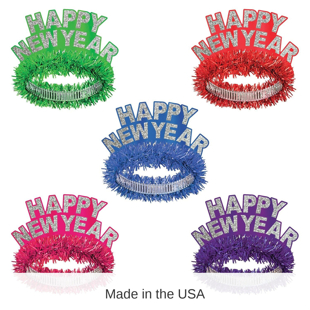 50 Pack Bulk Happy New Year Regal Tiara