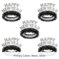 50 Pack Bulk New Year's Eve Black/White Legacy Tiara