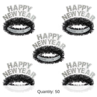 50 Pack Bulk New Year's Eve Black/White Legacy Tiara