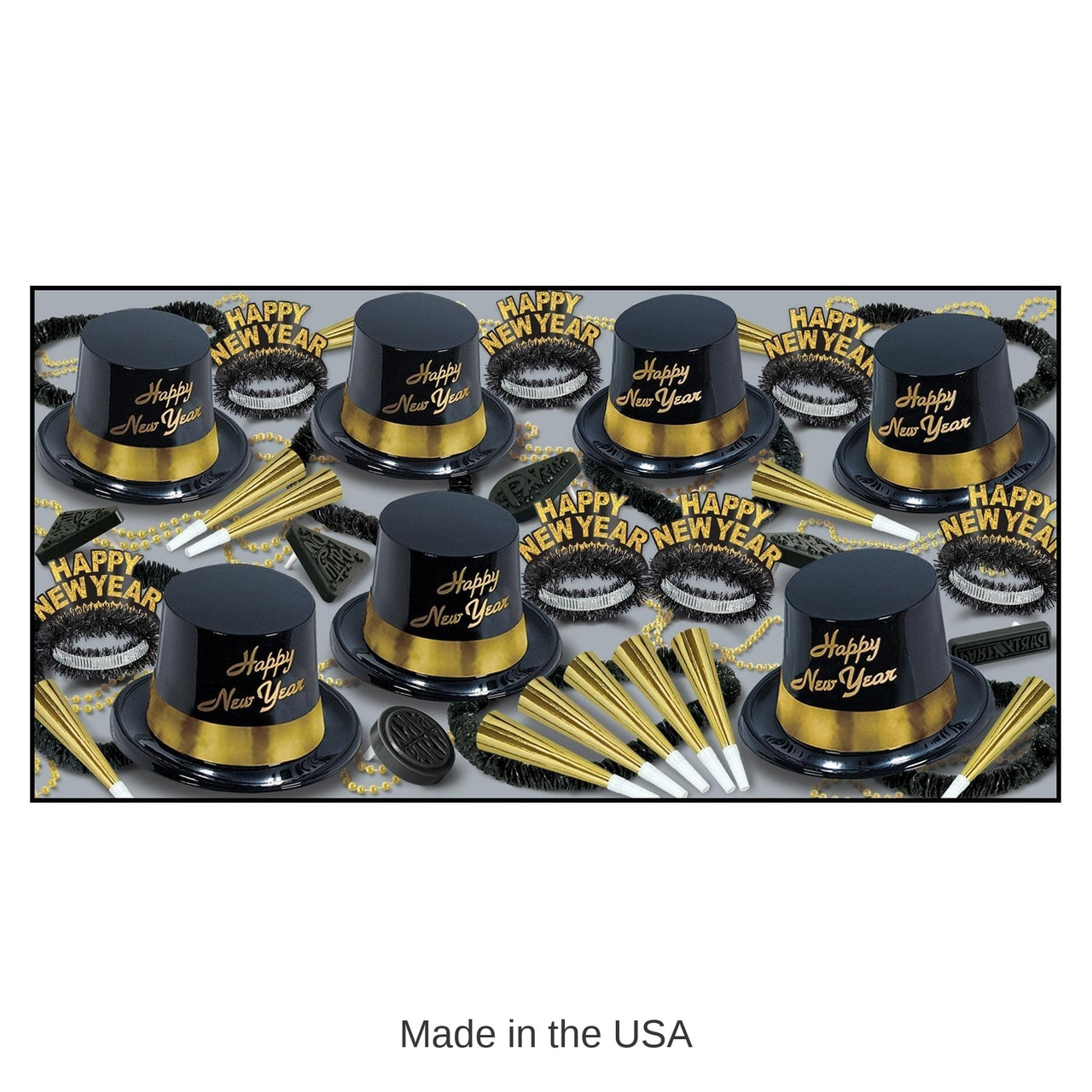 Gold Legacy New Year's Eve Party Kit for 50 People