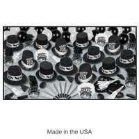 Grand Deluxe Silver New Year's Eve Party Kit for 50 People