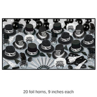 Grand Deluxe Silver New Year's Eve Party Kit for 50 People