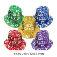 25 Pack Bulk Gem-Star New Years Party Hi-Hats asst colors