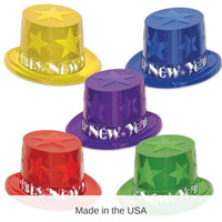 25 Pack Bulk New Year Star Topper Hats
