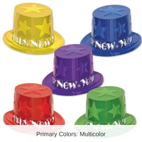 25 Pack Bulk New Year Star Topper Hats