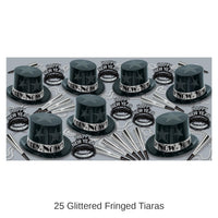 Silver New Year Star New Year's Eve Party Kit for 50 People
